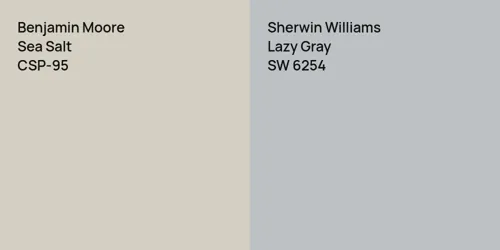 CSP-95 Sea Salt vs SW 6254 Lazy Gray