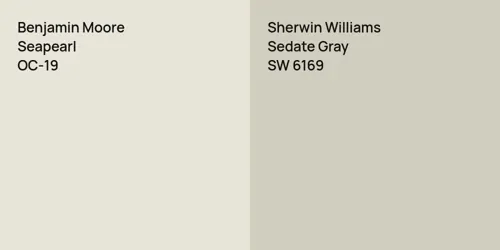 OC-19 Seapearl vs SW 6169 Sedate Gray