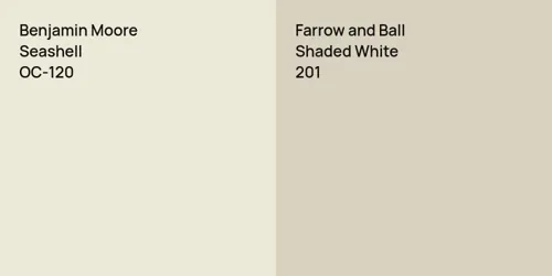 OC-120 Seashell vs 201 Shaded White