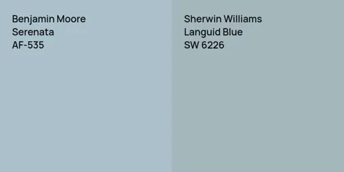 AF-535 Serenata vs SW 6226 Languid Blue