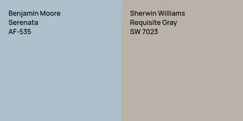 AF-535 Serenata vs SW 7023 Requisite Gray