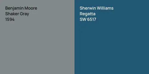 1594 Shaker Gray vs SW 6517 Regatta