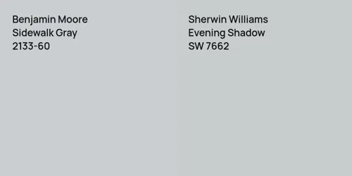 2133-60 Sidewalk Gray vs SW 7662 Evening Shadow