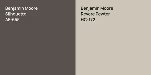 AF-655 Silhouette vs HC-172 Revere Pewter