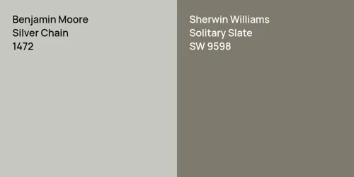 1472 Silver Chain vs SW 9598 Solitary Slate