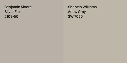 2108-50 Silver Fox vs SW 7030 Anew Gray