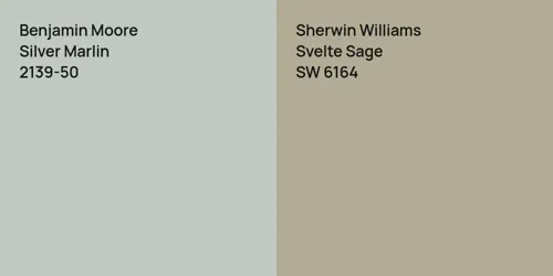 2139-50 Silver Marlin vs SW 6164 Svelte Sage