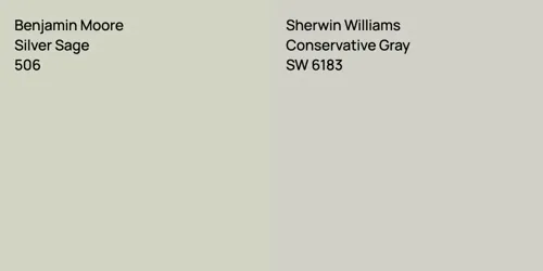 506 Silver Sage vs SW 6183 Conservative Gray