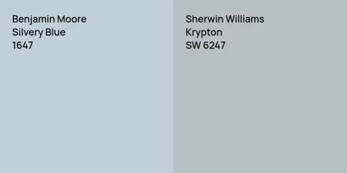 1647 Silvery Blue vs SW 6247 Krypton