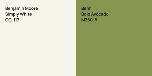 OC-117 Simply White vs M360-6 Bold Avocado