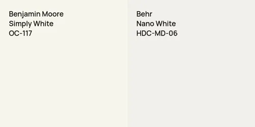 OC-117 Simply White vs HDC-MD-06 Nano White