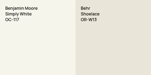 OC-117 Simply White vs OR-W13 Shoelace