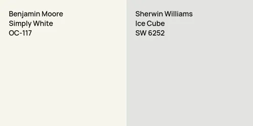 OC-117 Simply White vs SW 6252 Ice Cube