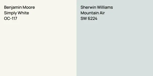 OC-117 Simply White vs SW 6224 Mountain Air