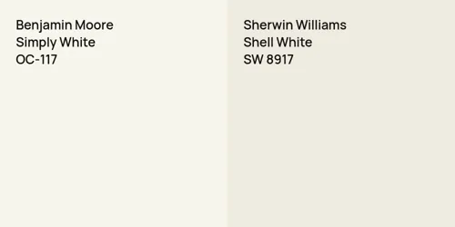 OC-117 Simply White vs SW 8917 Shell White