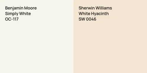 OC-117 Simply White vs SW 0046 White Hyacinth