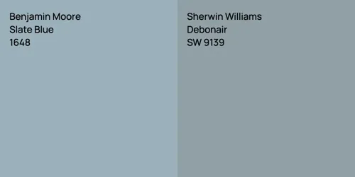 1648 Slate Blue vs SW 9139 Debonair