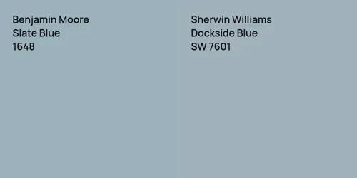 1648 Slate Blue vs SW 7601 Dockside Blue