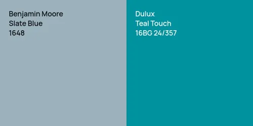 1648 Slate Blue vs 16BG 24/357 Teal Touch