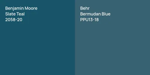 2058-20 Slate Teal vs PPU13-18 Bermudan Blue