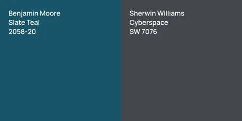 2058-20 Slate Teal vs SW 7076 Cyberspace