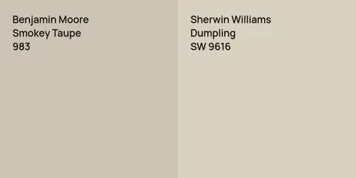 983 Smokey Taupe vs SW 9616 Dumpling