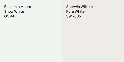 OC-66 Snow White vs SW 7005 Pure White