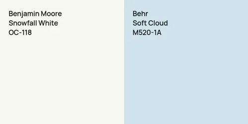 OC-118 Snowfall White vs M520-1A Soft Cloud