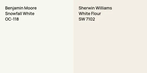 OC-118 Snowfall White vs SW 7102 White Flour