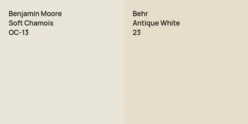 OC-13 Soft Chamois vs 23 Antique White