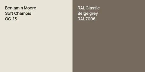 OC-13 Soft Chamois vs RAL 7006  Beige grey