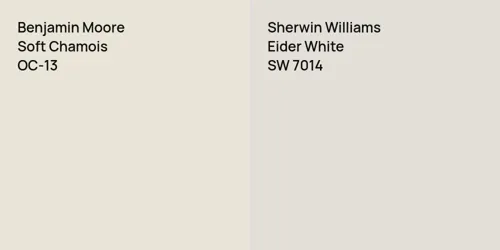 OC-13 Soft Chamois vs SW 7014 Eider White