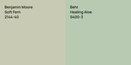 2144-40 Soft Fern vs S400-3 Healing Aloe