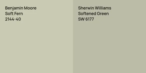 2144-40 Soft Fern vs SW 6177 Softened Green