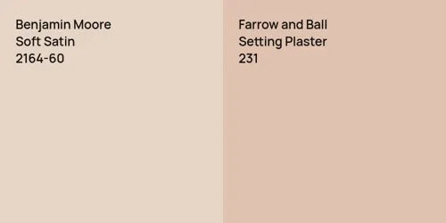 2164-60 Soft Satin vs 231 Setting Plaster