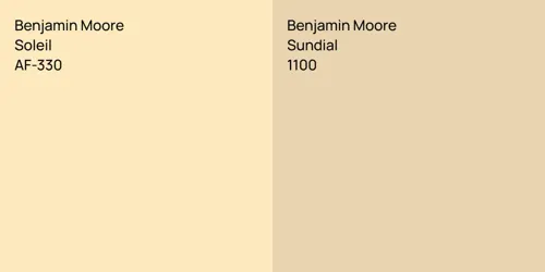 Benjamin Moore Soleil vs. Benjamin Moore Sun Blossom comparison