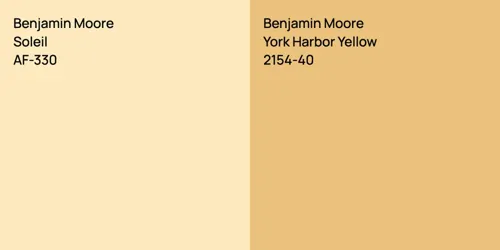 Benjamin Moore Soleil vs. Benjamin Moore Sun Blossom comparison