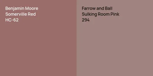 HC-62 Somerville Red vs 294 Sulking Room Pink