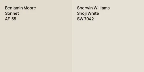 AF-55 Sonnet vs SW 7042 Shoji White