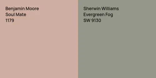 1179 Soul Mate vs SW 9130 Evergreen Fog