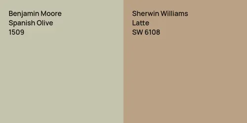 1509 Spanish Olive vs SW 6108 Latte