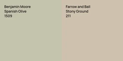 1509 Spanish Olive vs 211 Stony Ground