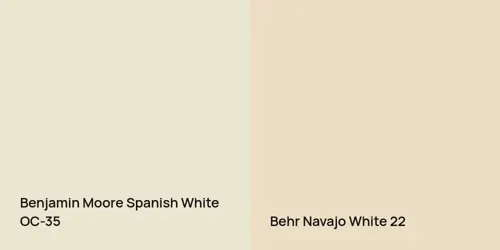 OC-35 Spanish White vs 22 Navajo White