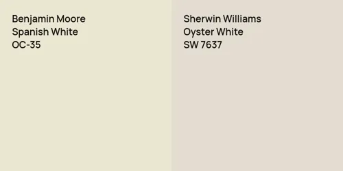 OC-35 Spanish White vs SW 7637 Oyster White