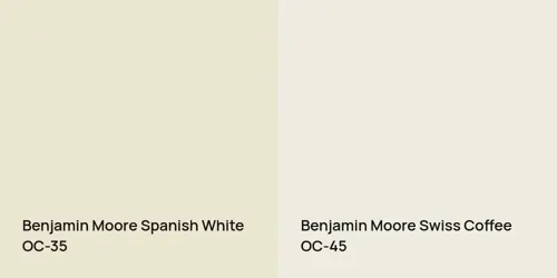 OC-35 Spanish White vs OC-45 Swiss Coffee