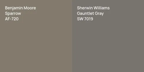 AF-720 Sparrow vs SW 7019 Gauntlet Gray