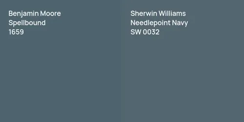 1659 Spellbound vs SW 0032 Needlepoint Navy