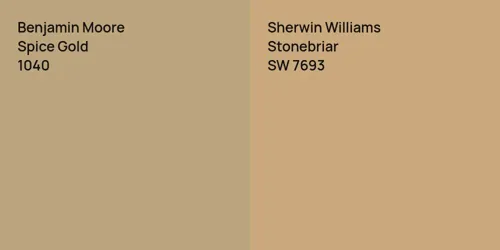 1040 Spice Gold vs SW 7693 Stonebriar