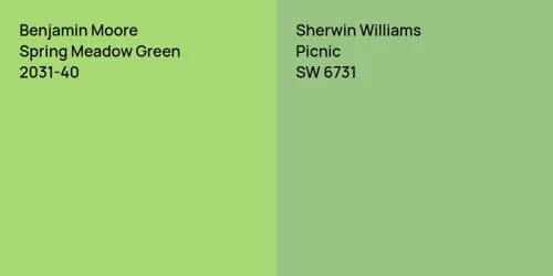 2031-40 Spring Meadow Green vs SW 6731 Picnic