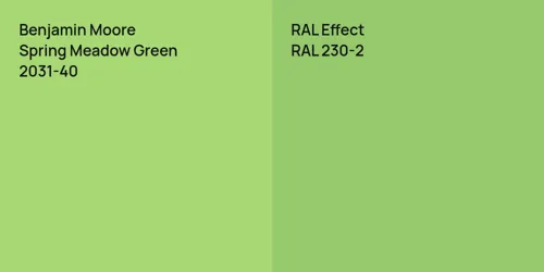 2031-40 Spring Meadow Green vs RAL 230-2 